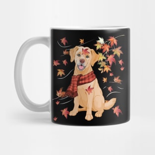 Maple Dog Leaf Fall Hello Autumn Funny Labrador Lover Mug